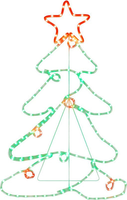 vidaXL - Kerstfiguur - boom - met - 144 - LED's - 88x56 - cm