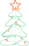 vidaXL - Kerstfiguur - boom - met - 144 - LED's - 88x56 - cm