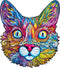 UNIDRAGON Houten Puzzel Voor Volwassenen Dier - Indrukwekkende Kat - 700 stukjes - Royal Size 47x52 cm
