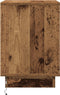 vidaXL - Nachtkastje - met - LED-verlichting - - - Oude - Hout - 39x34.5x50 - cm