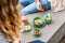 Amuse Tylla Lavender Morning & Noon Bowl - met Spork en Rekker - Transparant Tritan Deksel - Voor onderweg - Lekvrij - Paars - 150 + 450 ml