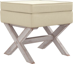 vidaXL - Opbergkruk - 45x45x49 - cm - linnen - beige