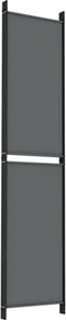 vidaXL - Kamerscherm - met - 5 - panelen - 250x220 - cm - stof - antracietkleurig