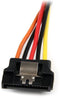 Startech.com 15cm SATA voeding-Y-splitterkabeladapter - Male/female - Geel Multi-color Oranje Rood Zwart