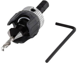 Wolfcraft 2544000 - Voorboor met verzinkboor en dieptestop - 2-in-1 voorboren en verzinken - Ø 3,2-12 mm