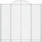 vidaXL - Schanskorven - 4 - st - gewelfd - 200x30x180/200 - cm - ijzer