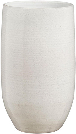 Mica Decorations Bloempot Matteo - 27x27x50 cm - Terracotta - Wit