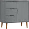 vidaXL - Dressoir - MOLDE - 76,5x40x80 - cm - massief - grenenhout - grijs