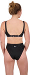 Nike Swim HIGH WAIST - Bikinibroekje - 75% gerecycled materiaal - Zwart - Maat XL