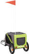 vidaXL - Hondenfietstrailer - oxford - stof - en - ijzer - groen - en - grijs