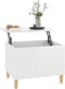 vidaXL - Salontafel - 60x44,5x45 - cm - bewerkt - hout - hoogglans - wit