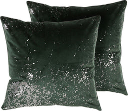 HONEYWORT - Sierkussen set van 2 - Groen - 45 x 45 cm - Fluweel