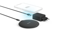 Hama QI-FC15 Metal - Draadloze snellader - Wireless Fast Charge tot 15 W - Zwart