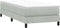 vidaXL - Boxspring - zonder - matras - fluweel - lichtgrijs - 90x210 - cm