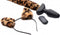 Bewegende en Vibrerende Anaal Plug - Panterstaart - Panterprint