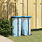 vidaXL - Vuilniszakhouders - 2 - st - 60 - L - PP - zwart - en - blauw