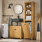 SoBuy Badkamer Hoge Kast - Opbergkast - Wassorteerder - MDF PB Materiaal - 40kg Capaciteit - 40x173x
