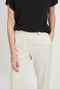Object Lisa - Dames Broek - Slim Fit - Beige - Maat S