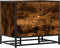 vidaXL - Schoenenbank - 60x40x53,5 - cm - bewerkt - hout - en - metaal - gerookt - eiken