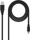 Nanocable 10.01.0402 - USB A naar USB 2.0 mini - 180 cm - Zwart