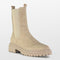 POSH by Poelman LITA - Dames Chelsea Laarzen - Imitatieleer - Beige - Maat 38