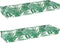 vidaXL - Ligbedkussens - voor - Bank - 2 - stuks - Bladpatroon - 120x40x8 - cm - Oxford - Stof