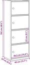 vidaXL Boekenkast - 40x24x102 cm - bewerkt hout - zwart eiken