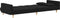 vidaXL - Slaapbank - 2-zits - met - 2 - kussens - stof - zwart