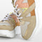 PS Poelman Year - Dames Leren Chunky Runner Sneaker - Mesh en Suéde - Beige Cognac Peach - Maat 38