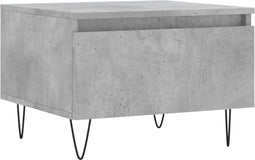vidaXL - Salontafel - 50x46x35 - cm - bewerkt - hout - betongrijs