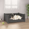 vidaXL - Hondenmand - 65,5x50,5x28 - cm - massief - grenenhout - grijs