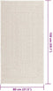 vidaXL - Vloerkleed - ZIZUR - room - binnen - en - buiten - 80x150 - cm - jute - look