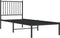 vidaXL - Bedframe - met - hoofdbord - metaal - zwart - 75x190 - cm