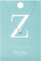 Orelia letter ketting Z - Ketting met initiaal - Verstelbaar 40,5 cm - Zilverkleurig