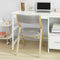 Klapstoel - Opvouwbare keukenstoel - Berkenhouten frame - Gewatteerd comfort - Grijs