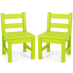 Coast 2 kinderstoelen voor binnen en buiten weerbestendig hard -watertoel voor peuters Green