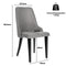 Coast 2 vaste eetkamerstoelen gewatteerde eetkamerstoel keukenstoel 47,5 x 59 x 90,5 cm grijs