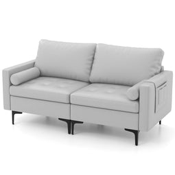 Coast 2-zit sofa loveseat - dikke kussens - 172 x 78 x 80 cm - Grijs