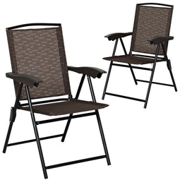 Coast 4er set vouwstoelen hochlehner tuinstoel vouwen fauteuil 69 x 54 cm x 90 cm bruin