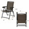 Coast 4er set vouwstoelen hochlehner tuinstoel vouwen fauteuil 69 x 54 cm x 90 cm bruin