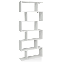 Coast 6- Level S-Shape Boekenkast - 80 x 23 x 191 cm - Wit