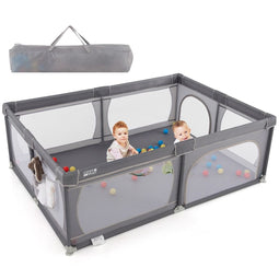Coast Babybox met 50 Speelballen - 206 x 147 x 69 cm - Grijs