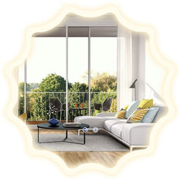 Coast Badkamerspiegel - Led - 240V - 3-Kleuren Verlichting - 60 x 60cm - Zilver