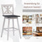 Coast Bar Stool 2 Set Vintage Bar -stoelen met 360 ° roterende stoel en niet -slip coating 73,5 cm w
