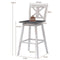Coast Bar Stool 2 Set Vintage Bar -stoelen met 360 ° roterende stoel en niet -slip coating 73,5 cm w