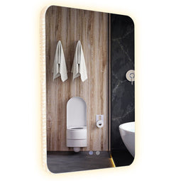 Coast breakproof wandspiegels met dimbare 3 kleurtemperaturen 80 x 60 cm