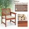 Coast Buitenstoelen met zitkussen - Set van 2 - Massief Hout - Max. 120 kg - 61 x 61 x 81 cm - Bruin