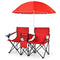 Coast Campingstoel 2-Zits met Parasol - Vissersstoel - Max. 100 kg per stoel - 160 x 55 x 85 cm - Ro