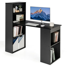 Coast Computerbureau - 6 Niveaus - 90 kg Draagvermogen - Incl. Boekenkast - 122 x 51 x 122cm - Zwart