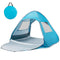 Coast draagbare pop-up strandtent met dragerzak UPF50+ Sun Protection voor 2-4 personen blauw